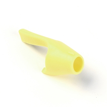 Polyethylene Pencil Grips for Kids, Grip Posture Correction Tool, Light Goldenrod Yellow, 34x15x16.5mm