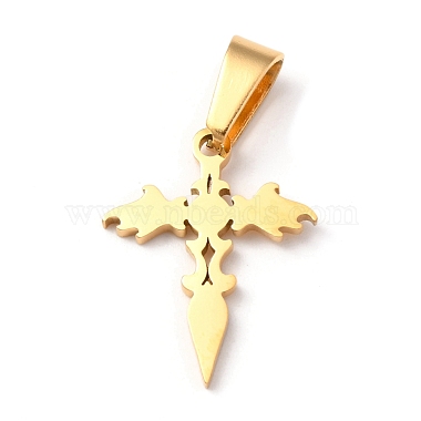 Golden Cross 304 Stainless Steel Pendants