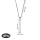 10Pcs 201 Stainless Steel Rectangle Pendant Necklace(NJEW-CA0001-16)-2