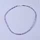 Améthyste naturelle des colliers de perles(NJEW-K114-A-A21)-1