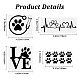 Gorgecraft 8 листы 4 водонепроницаемые наклейки в стиле сердца и медвежьей лапы с наклейками на машину для домашних животных(STIC-GF0001-03C)-2
