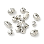 CCB Plastic Beads, Nugget, Platinum, 5~8.5x4~5x4~4.5mm, Hole: 1.4mm(CCB-H001-14P)