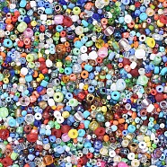 Glass Seed Beads, Mixed Shape and Mixed Size, Colorful, 2x2x2mm, Hole: 1mm(MACR-S139-2)