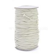 Round Elastic Cord, with Fibre Outside and Rubber Inside, Antique White, 2mm, about 76.55 yards(70m)/roll(EC-R032-2mm-70-A)