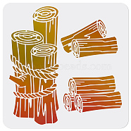 PET Hollow Out Drawing Painting Stencils, for DIY Scrapbook, Photo Album, Wood Grain Pattern, 300x300mm(DIY-WH0402-062)
