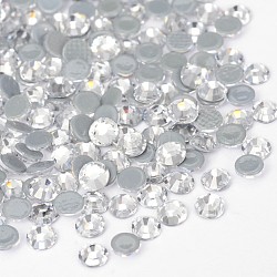 Glass Hotfix Rhinestone, Grade AA, Flat Back & Faceted, Half Round, Crystal, SS30, 6.3~6.5mm, about 288pcs/bag(X-RGLA-A019-SS30-001)