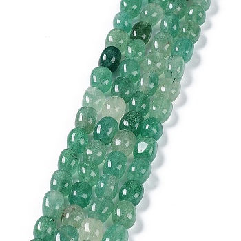Natural Green Strawberry Quartz Beads Strands, Nuggets Tumbled Stone, 6.5~15x7~14x7~14mm, Hole: 1~1.4mm, about 32~33pcs/strand, 15.16~ 15.75 inch(38.5~40cm)