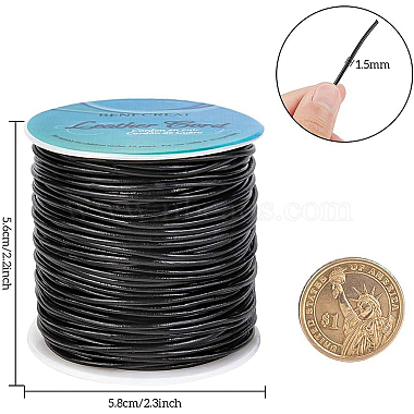 cable de la joyería de cuero(WL-BC0001-1.5mm-01)-2