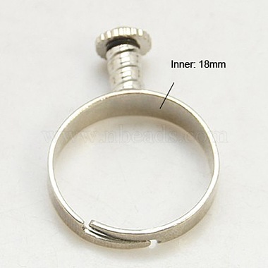 Компоненты кольца платиновый оттенок латунные для европейских бисера(X-KK-E287-P)-3