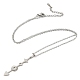 201 Stainless Steel Arrow & Sun & Star Pendant Necklace with Cable Chains(NJEW-Q317-19P)-1