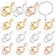 Elite 15Pcs 3 Colors 925 Sterling Silver Spring Ring Clasps(STER-PH0001-23)-1