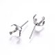 Accessoires de puces d'oreilles en 304 acier inoxydable(STAS-I095--08P-A)-2