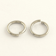 304 Stainless Steel Open Jump Rings, Stainless Steel Color, 12 Gauge, 12x2mm, Inner Diameter: 8mm, Hole: 8mm(STAS-R065-40)