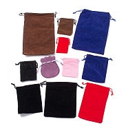 Velvet Packing Pouches, Drawstring Bags, Rectangle, Mixed Color, 7.5~22x~5~14.4cm(TP-XCP0001-03)