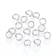 304 Stainless Steel Open Jump Rings, Metal Connectors for DIY Jewelry Crafting and Keychain Accessories, Stainless Steel Color, 22 Gauge, 4x0.6mm, Inner Diameter: 3mm(A-STAS-F110-10P)