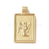 304 Stainless Steel Pendants, Rectangle with Constellations, Real 14K Gold Plated, Virgo, 25x14x2mm, Hole: 2mm(STAS-L022-306G-09)