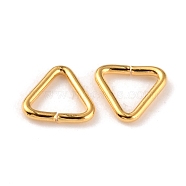 Brass Triangle Linking Ring, Buckle Clasps, Quick Link Connector, Fit for Top Drilled Beads, Webbing, Strapping Bags, Real 18K Gold Plated, 5x5.5x0.6mm, Inner Diameter: 3x3.5mm(X-KK-WH0031-08G)