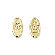 Alloy Pendants, Oval with Crown, Golden, 9x4.5x1mm, Hole: 0.8mm(PALLOY-R145-18A-G)