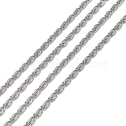 304 Stainless Steel Lumachina Chains, Unwelded, Stainless Steel Color, 8x3.7x2mm(X-CHS-R009-15)