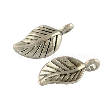 Antique Silver Leaf Alloy Charms