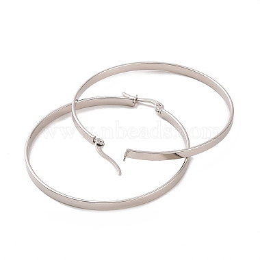 Tarnish Resistant 201 Stainless Steel Big Hoop Earrings with 304 Stainless Steel Pins for Women(EJEW-E146-07P-A)-2