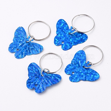 Dodger Blue Butterfly Plastic Pendant Decorations
