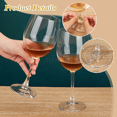 Sports Theme Tibetan Style Alloy Wine Glass Charms(AJEW-AB00120)-3