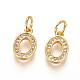Brass Micro Pave Clear Cubic Zirconia Charms(ZIRC-L092-00-G)-1