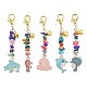 Ocean Theme Alloy Enamel Pendant Decorations(HJEW-JM01371-S)-1