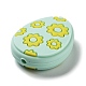 Easter Egg with Flower Silicone Beads(SIL-R014-06A)-2