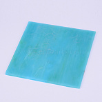 Variety Glass Sheets, Large Cathedral Glass Mosaic Tiles, for Crafts, Square, Dark Turquoise, 100x100x3mm(GLAA-WH0018-70C)