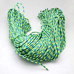 7 Inner Cores Polyester & Spandex Cord Ropes, with Patterns, for Rope Bracelets & Shoe Lace Cord Making, Dodger Blue, 4mm, about 109.36 yards(100m)/bundle, 420~500g/bundle(RCP-R006-014)