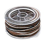30M Segment Dyed Cotton & Metallic String Threads, Round, for DIY Crafts, Gift Wrapping and Jewelry Making, Camel, 1mm, about 32.81 Yards(30m)/Roll(OCOR-F018-01B)