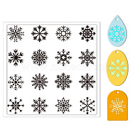 Silicone Clay Texture Mat, Clay Modeling Pattern Pad, Snowflake, 140x140x3mm(AJEW-WH0447-021)