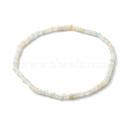Faceted Rondelle Natural Morganite Bead Stretch Bracelets, Reiki March Birthstone Jewelry for Her, Inner Diameter: 2-3/8 inch(6.1cm)(BJEW-JB06383-03)