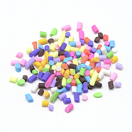 Handmade Polymer Clay Sprinkle Beads, Fake Food Craft, Undrilled/No Hole Beads, Mixed Color, 0.5~10x1.3mm(CLAY-Q242-07B)