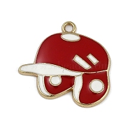 Alloy Enamel Pendants, Golden, Hat, 24x24.5x3mm, Hole: 2mm(ENAM-D061-02A-02)