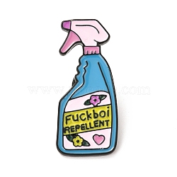 Alloy Enamel Brooches, Enamel Pin, with Butterfly Clutches, Laundry Detergent with Word Fuckboi Repellent, Electrophoresis Black, Colorful, 38.5x16.5x10.5mm(PALLOY-G276-02D-EB)