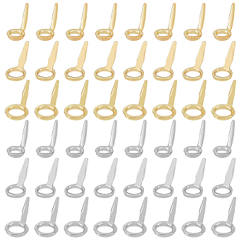 48Pcs 6 Style Stainless Steel Guides Ring, Fishing Accessory, Platinum & Golden, 4.5~5x3~3.5x2.5~3.5mm, Hole: 1.6~2mm, 8pcs/style