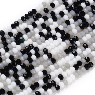 3mm Black Rondelle Glass Beads