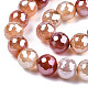 Galvanoplastie perles en agate naturelle brins(G-T131-55-02)-3