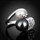 Сплав олова чешский горный хрусталь палец кольца для женщин(RJEW-BB10592-8)-5
