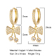 Clear Cubic Zirconia Bowknot Dangle Hoop Earrings(EJEW-OY001-15G)-2