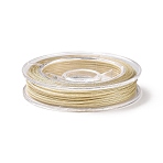 Nylon Braided Cord, Chinese Knotting Cord for Beading Jewelry Making Macrame Craft, Wheat, 0.8mm, about 7.65~9.84 yards(7~9m)/roll(NWIR-N001-0.8mm-20)