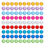 90Pcs 9 Colors Matte Spray Painted Acrylic Beads, Round, Mixed Color, 8mm, Hole: 1.6mm, 10pcs/color(OACR-TA0001-79)