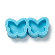 DIY Pendant Silicone Molds, for Earring Makings, Resin Casting Molds, For UV Resin, Epoxy Resin Jewelry Making, Butterfly, Deep Sky Blue, 13.5x30x5mm, Inner Diameter: 10x12mm(DIY-G042-14)
