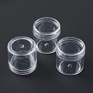 (Defective Closeout Sale: Scratched), Plastic Bead Containers, Column, Clear, 4.4x4.3cm, Inner Diameter: 3.6cm(CON-XCP0001-49D)