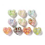 Opaque Acrylic Beads, Heart, Mixed Color, 20.5x21x14mm, Hole: 3mm(MACR-D029-09)