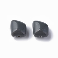 Opaque Acrylic Beads, Polygon, Gray, 17.5x15.5x11mm, Hole: 2mm, about 230pcs/500g(MACR-S373-15A-A03)