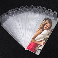 Transparent PVC Bookmark Sleeve, Vinyl Photo Strip Frames, Picture Strip Holder, Bookmark Cover, for DIY Wedding Favor, Book Marker Crafts, Arrow Shape, Clear, 200x58mm(KICR-PW0001-20)